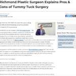 Richmond plastic surgeon shares the benefits and limitations of tummy tuck surgery for individuals seeking a flatter abdomen.