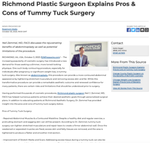Richmond plastic surgeon shares the benefits and limitations of tummy tuck surgery for individuals seeking a flatter abdomen.